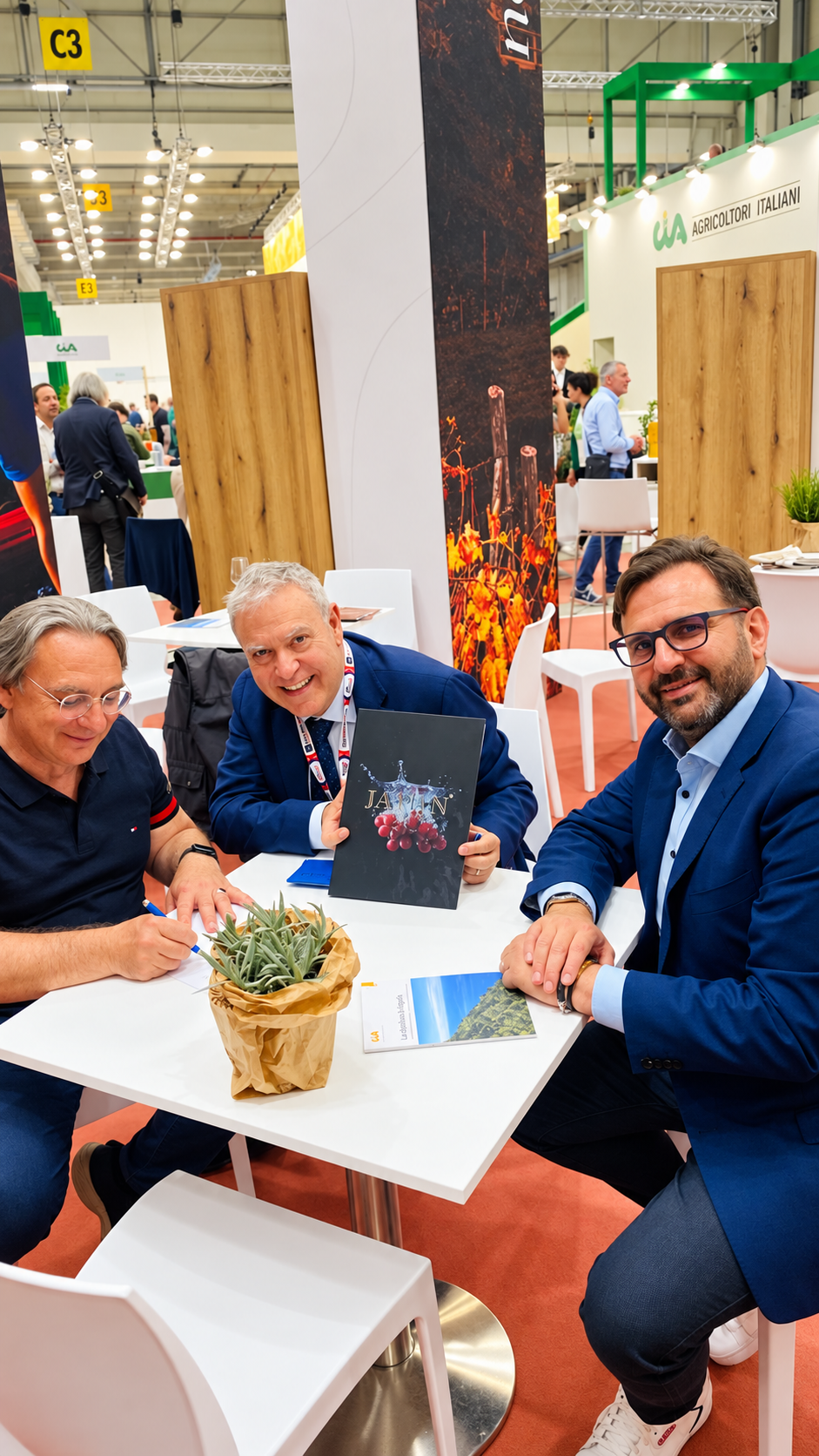 L’incontro allo stand Jamin al Vinitaly, il 16 aprile 2024